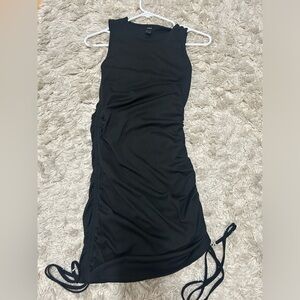 Shine side tie black dress Sz S